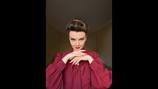 1940s Hairstyle Using Side Combs  #1940shair #40shair #hairtutorial #vintagehair #shorts