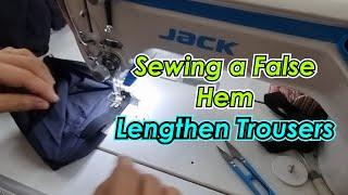 How to add length to trousers. Insert false hem into pants legs. DIY clothing alterations