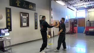 Wing Chun wooden dummy application - Section 1 - Techniques 1 & 2 - SONNY LE