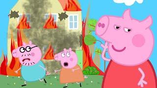 Fire House - Peppa and Roblox Piggy Funny Animation