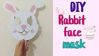 How to make rabbit face mask/Easter bunny face mask/Party props/Easy craft