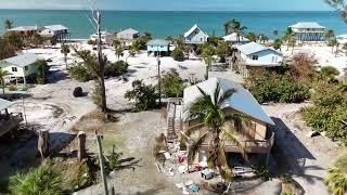 Little Gasparilla Island old library area post hurricane Milton