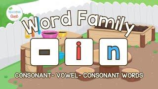 -IN Word Family  | PRACTICE READING CVC WORDS | Learn How To Read | Reading 3-Letter Words