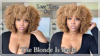 Affordable Big Blonde Curly Afro / Easy Crochet Style / Under $25 / Outre Xpression 4C Coily Loop