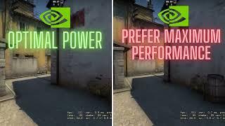 Nvidia Optimal Power vs Prefer Maximum Performance