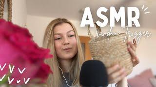 ASMR -  5 Random Trigger Ramble | whispering, tapping, scratching (german) 