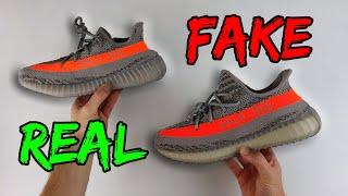 REAL VS FAKE! ADIDAS YEEZY 350 V2 BELUGA REFLECTIVE SNEAKER COMPARISON!