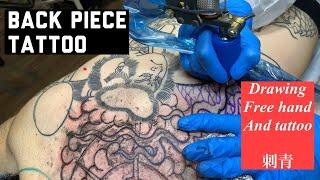 How I start Japanese tattoo  back piece by @warriorism