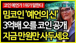 비트코인 예언가 1위가 말하는 3억배 오를 밈코인 공개!