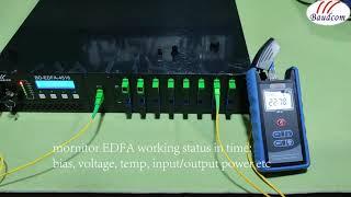 CATV Optical Amplifier EDFA Installaion Web Management LCD management