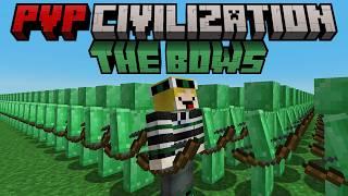 Minecraft but I become a BOW in PVP CIVILIZATION