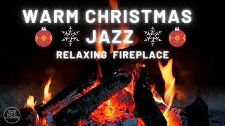 Christmas Fireplace With Relaxing Jazz Music | EDB Music Lounge