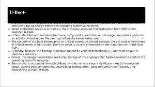 Secure Boot in Embedded Devices