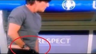 Joachim Löw sniffing his balls - Germany vs Ukraine / Йоахим Лёв нюхает свои яйца Германа-Украина