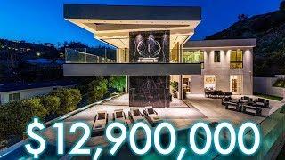 Inside $12,900,000 HOLLYWOOD HILLS Modern Mansion