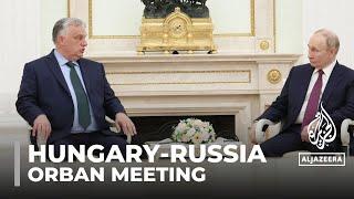 Hungary’s Orban meets Putin in Russia, defying EU leaders