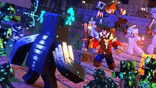 Warden and Sculk Zombie Apocalypse vs Overworld Army (Minecraft Animation Movie)