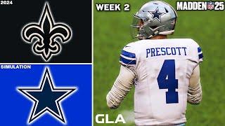 Cowboys vs. Saints | Week 2 Simulation | Madden 25 Gameplay