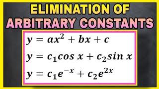 ELIMINATION OF ARBITRARY CONSTANTS | Differential Equations | TAGALOG-ENGLISH