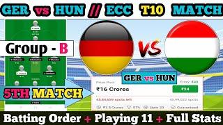 Ger vs hun Dream11 || Ger vs hun Dream11 prediction || Ger vs hun 5th Match || Ger vs hun