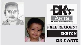 DK'S ARTS / FREE REQUEST SKETCH - ARADHYA MEHRA  / ART BY DEEPAK NATH