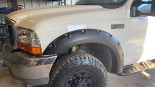 Installing Front Fender Flares on a Ford F-Series Truck.