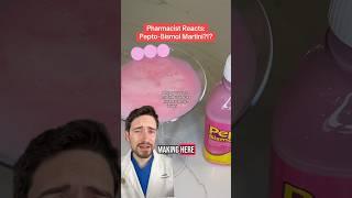 PEPTO-BISMOL MARTINI?!? Pharmacist reacts #martinis #stomachissues #stomachache