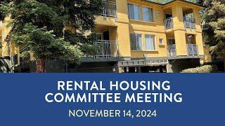 Nov. 14, 2024 Rental Housing Committee