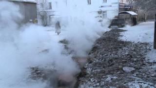 Melting permafrost in Yakutsk, Siberia