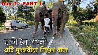 হাতী লৈ গ’লোঁ এটি দুবছৰীয়া শিশুৰ বাবে • Day 3 : Journey with Elephants to Kaziranga 2023 - PART 1