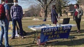 Calvin University controversial LGBTQ sign