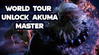 Unlock Akuma as Master in World Tour Mode in Street fighter 6