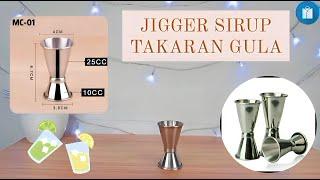 JIGGER SIRUP TAKARAN GULA GELAS SYRUP TAKAR GULA - YOUSHOP.ID