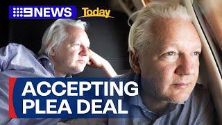 Julian Assange lands on US territory island to accept plea deal | 9 News Australia