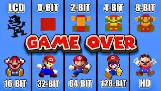 Super Mario Bros. GAME OVER || LCD vs 0-BIT vs 2-BIT vs 4-BIT vs 8-BIT vs 16-BIT vs 32-BIT vs 64-BIT