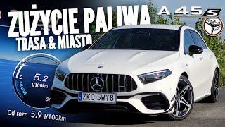 2023 Mercedes-AMG A45s (421 KM) | Ile spali NAJMNIEJ? Test zużycia paliwa. | 4K