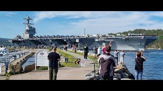 USS Gerald R. Ford Close up video from her trip to Oslo for the first time