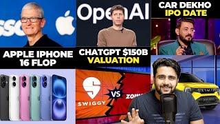 Business News: Open AI, Car Dekho, Tata , Swiggy, Zomato, Ola, iPhone, Zerodha, Stock Market