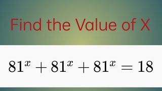 Nice Exponent Math Simplification| Find The value of x