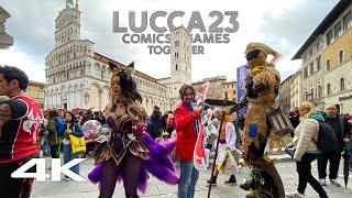 4K Lucca Comics 2023 Walking Tour - Together / Ambience City Sounds