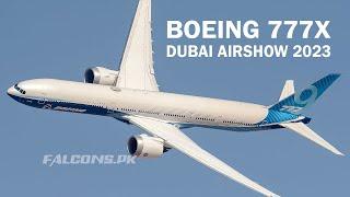 Boeing 777X N779XW Flight Demonstration | Dubai Airshow 2023 Day 1
