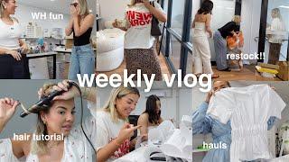 weekly vlog  restock, hauls, hair tutorials & outfits