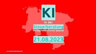 Kolleg*innenforum Spezial „KI in der Steuerberatung“