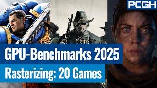 Rasterizing Benchmarks 2025 | GPU Performance Chart | 20 Games | Leistungsindex | RTX 4090 @ 3 GHz