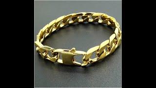 Pulseira Masculina Grumet 12mm Banhada a Ouro 18k : Fecho Italiano : Bracelete