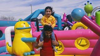 Family fun activities at the massive Bounce House for kids with Lil Jaz.