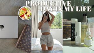 PRODUCTIVE DAY | how I plan/planning tips, closet reorganize, nighttime skincare & unwind with me!