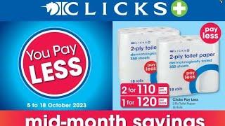 What's on special at Clicks this week? Promotion valid from 05 October to 18 October 2023