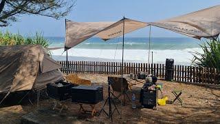 Camping di pantai Nglolang Gunung Kidul jogja | asmr | naturehike