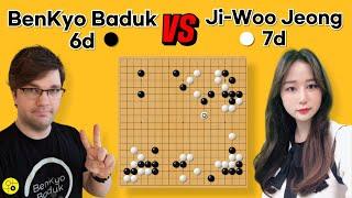 Top amateur female player 7 Dan VS  Benkyo Baduk 6 Dan